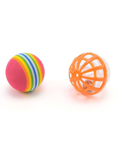 12 paquetes de 2 Pelota para gato, una cascabel y otra esponja