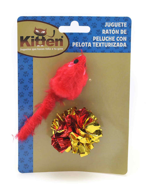 Docena de Juguete con Ratón Peluche con pelota Texturizada